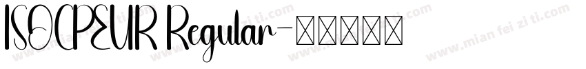 ISOCPEUR Regular字体转换
